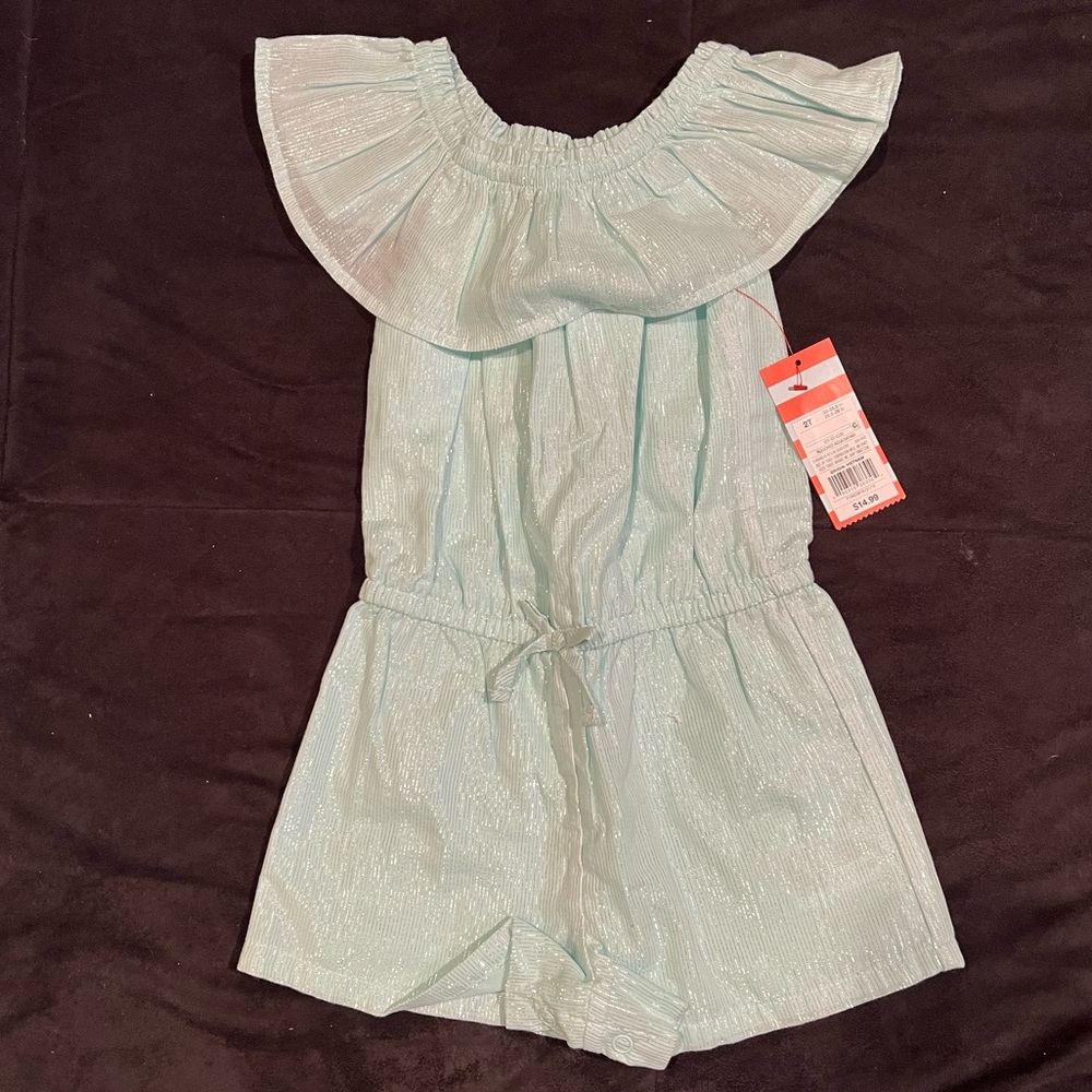 Blue sparkly romper